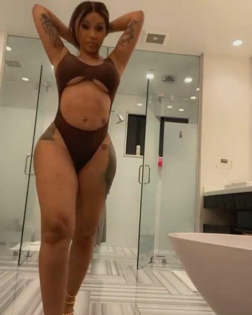 Cardi B Sexy One-Piece Modeling Video Leaked - #5