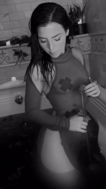 Andrea Botez Nipple Pasties Wet Bodysuit Video Leaked - #2