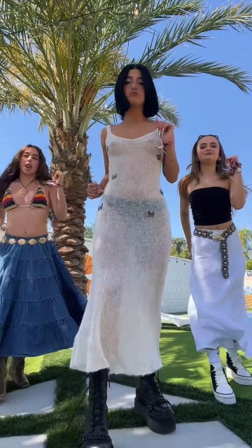 Charli D’Amelio Nude Tits See-Through Video Leaked - #8