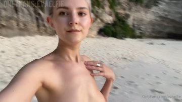 Eva Elfie Nude Beach Selfie Tease OnlyFans Video Leaked - #8