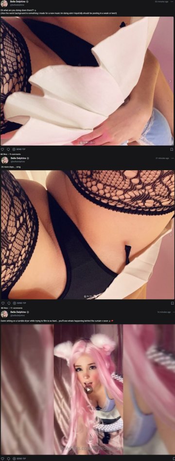 Belle Delphine Nude Pink Hair Bunny Onlyfans Set Leaked - #9