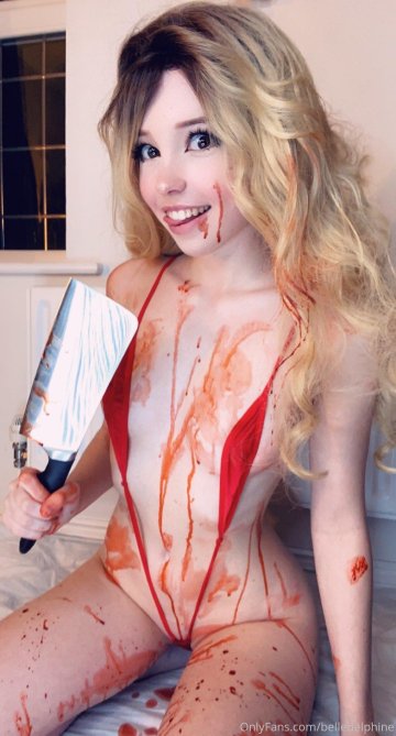 Belle Delphine Nude Red Slingshot Bikini Onlyfans Set Leaked - #102