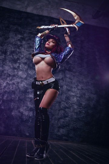 Kalinka Fox Nude Akali League of Legends Cosplay Set Leaked - #28