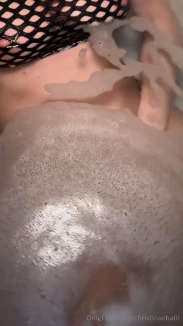 Christina Khalil Nude Fishnet Bath Masturbation Onlyfans Video Leaked - #4