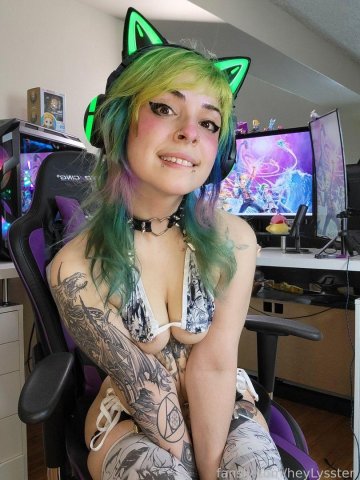 HeyLyssten Thong Bikini Neko Cosplay Fansly Set Leaked - #25