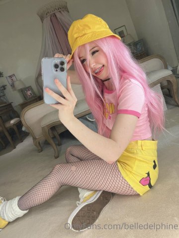 Belle Delphine Yellow Hat Full Onlyfans Set Leaked - #78