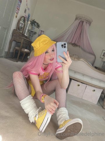 Belle Delphine Yellow Hat Full Onlyfans Set Leaked - #73