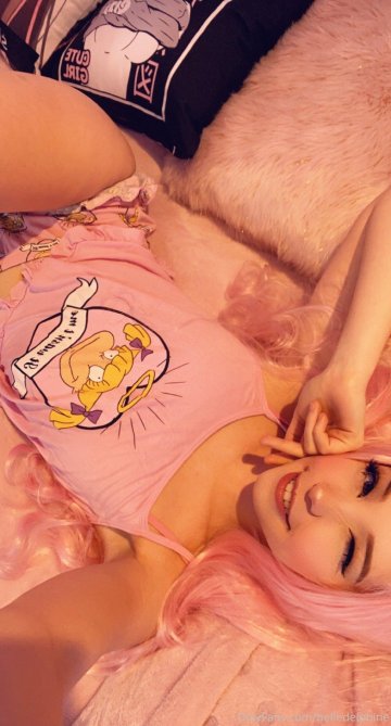Belle Delphine Nude Pink Pajama Onlyfans Set Leaked - #26