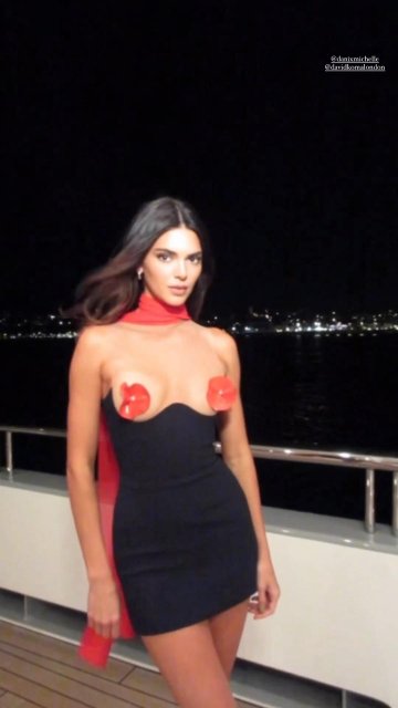 Kendall Jenner Pasties Dress Candid Video Leaked - #2