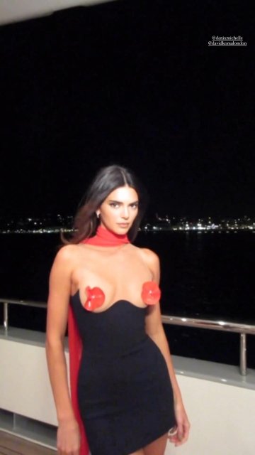 Kendall Jenner Pasties Dress Candid Video Leaked