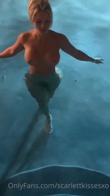 ScarlettKissesXO Outdoor Pool Blowjob OnlyFans Video Leaked - #19