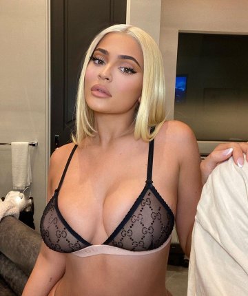 Kylie Jenner Sheer See Through Lingerie Nip Slip Set Leaked - #5