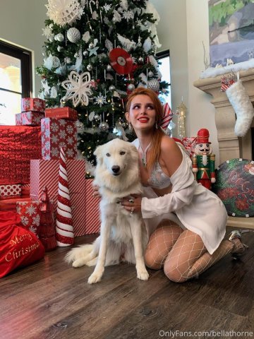 Bella Thorne Xmas Fishnet Stockings OnlyFans Video Leaked - #6
