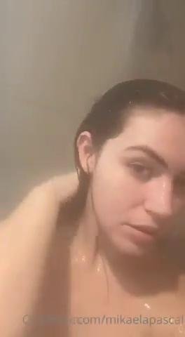 Mikaela Pascal Topless Handbra Shower Onlyfans Video Leaked - #5