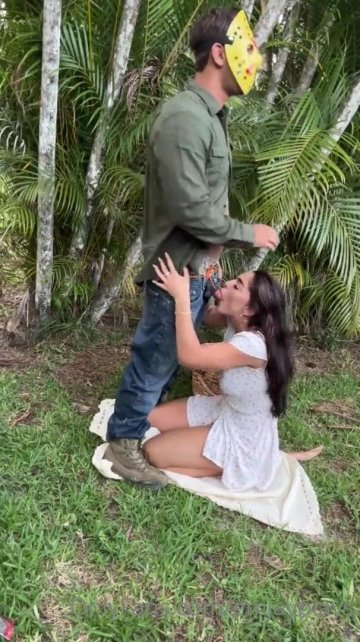 Emily Rinaudo Nude Outdoor Blowjob OnlyFans Video Leaked - #7