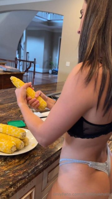 Christina Khalil Corn Blowjob Thong Tease Onlyfans Video Leaked - #3