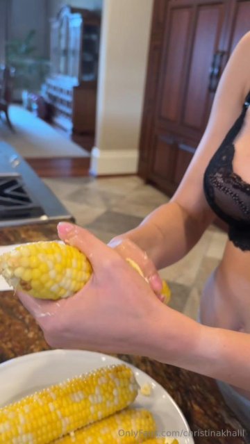 Christina Khalil Corn Blowjob Thong Tease Onlyfans Video Leaked - #15