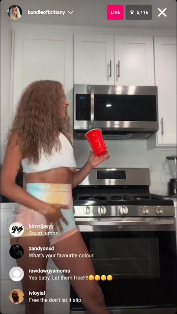 Brittany Renner Nude Nipple Slip Livestream Video Leaked - #12