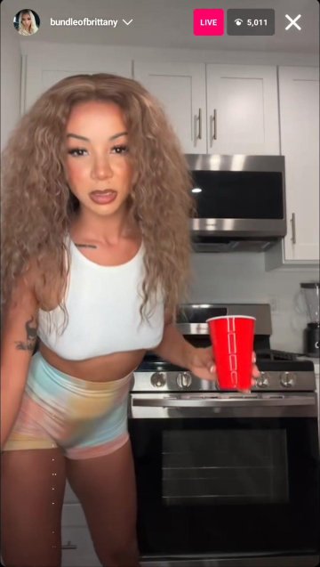 Brittany Renner Nude Nipple Slip Livestream Video Leaked - #2