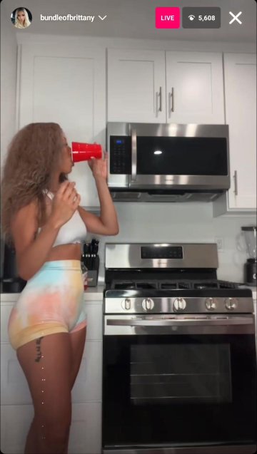 Brittany Renner Nude Nipple Slip Livestream Video Leaked - #5