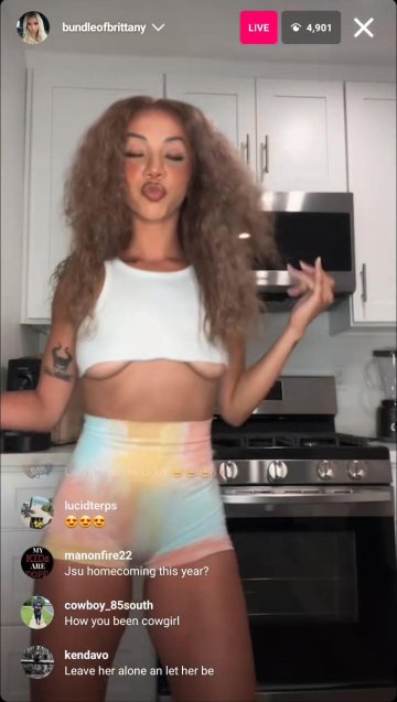 Brittany Renner Nude Nipple Slip Livestream Video Leaked - #18